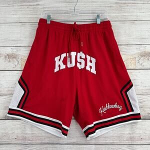 Kush Kowboy Basketball Shorts Mens XL Red White Black Drawstring Streetwear